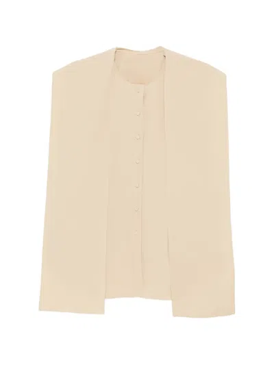 Less Cotton Blouse In Neutral