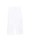 Less 코튼 스트라이프 팬츠 In White