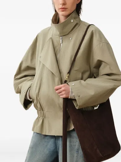 Less Oversized-jacke Aus Baumwoll-canvas In Green