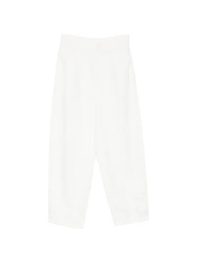 Less 커브 레그 팬츠 In White