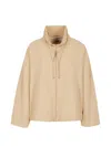 Less Drawstring High-neck Jacket In Nude