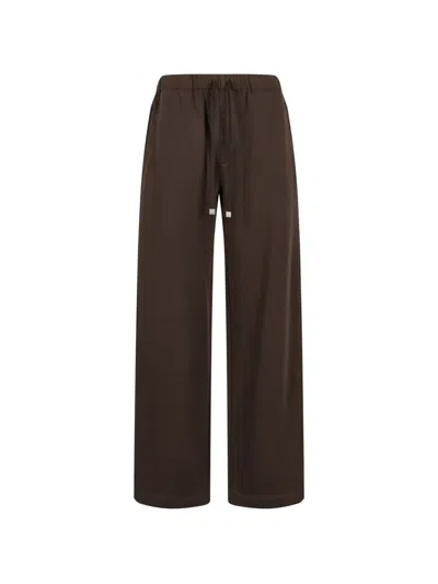 Less Drawstring Straight-leg Trousers In Brown