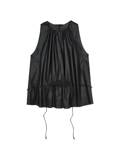 Less Drawstring-detail Blouse In Black