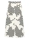 Less Geometric-pattern Trousers In Neutrals