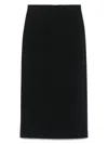 Less High-waisted Midi Skirt In Black