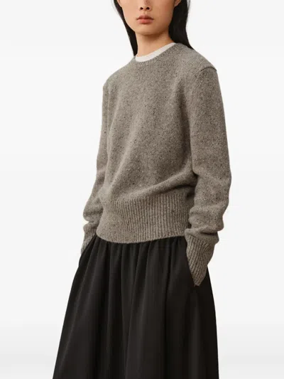 Less Italian Pullover Mit Rundem Ausschnitt In Brown