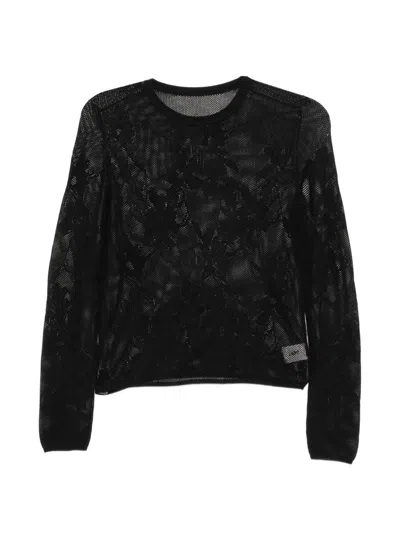 Less Jacquard Top In Black