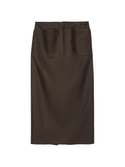Less Laser-cut Maxi Skirt In Brown