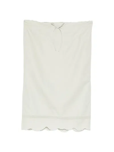 Less 랩 미디 스커트 In White
