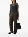 Less Openwork Slim-fit Sweater In Black