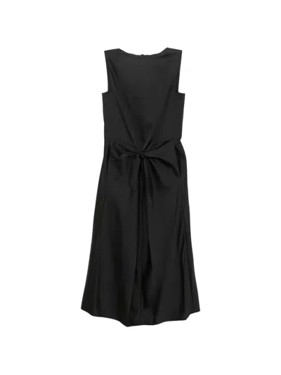 Less Origami Midi Dress In Black