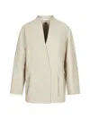 Less Paneled-sleeve Stand-collar Jacket In Neutrals