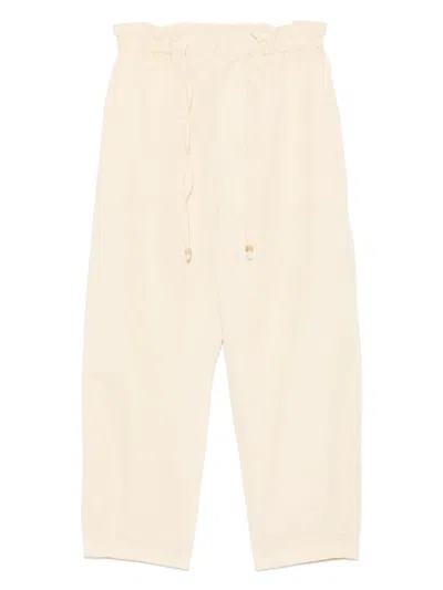 Less Paperbag-waist Trousers In Neutrals
