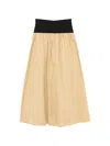 Less Patchwork A-line Maxi Skirt In Brown