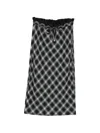 Less Plaid Midi Skirt In Black