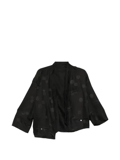 Less Polka Dot Oversized Jacket In Black