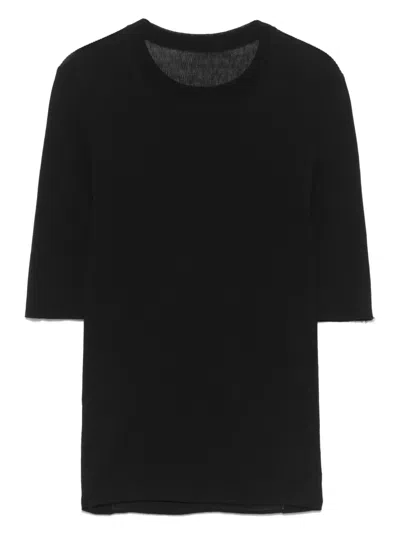 Less Ribbed T-shirt In Black