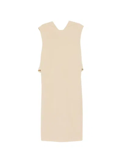 Less Midikleid Mit Rundem Ausschnitt In Brown