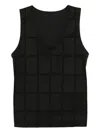 Less Round Neck Vest In Black