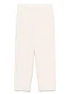 Less Silk Cropped Trousers In Neutrals