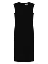 Less Draped Midi Dress In Schwarz