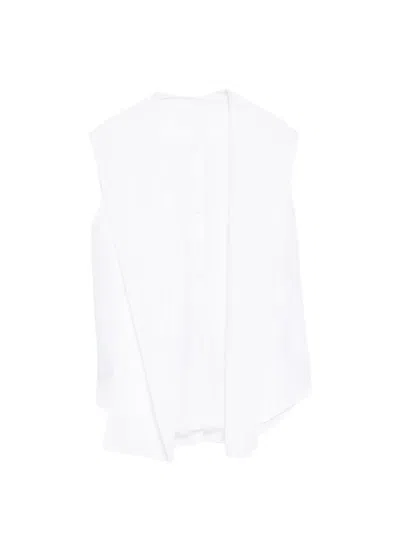 Less Sleeve Shirt In White