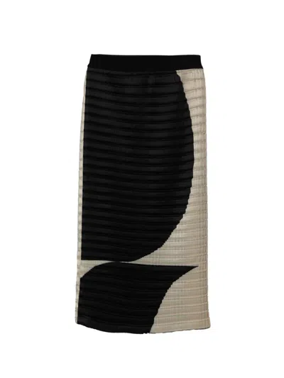 Less Structured Midi Skirt In Black