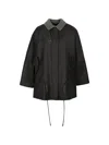 Less Wool Oversized Coat In Black