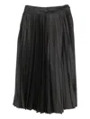 Less Wool Pleated Skirt In Gray
