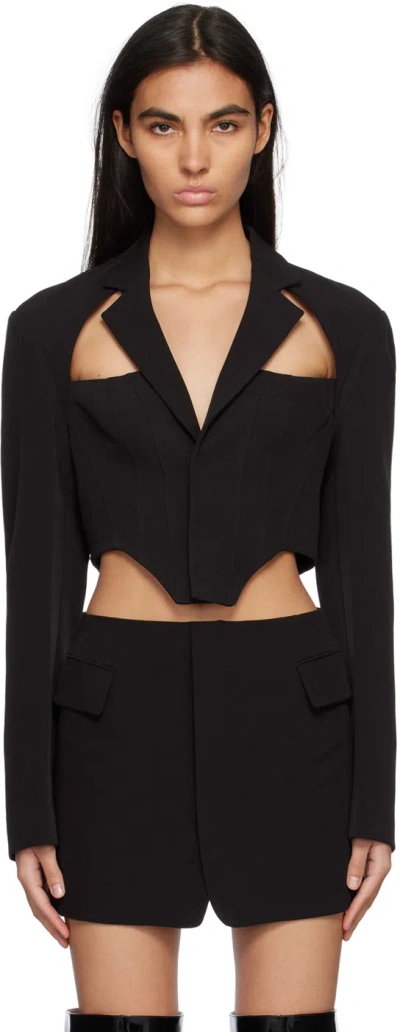 Lesugiatelier Black Cutout Blazer