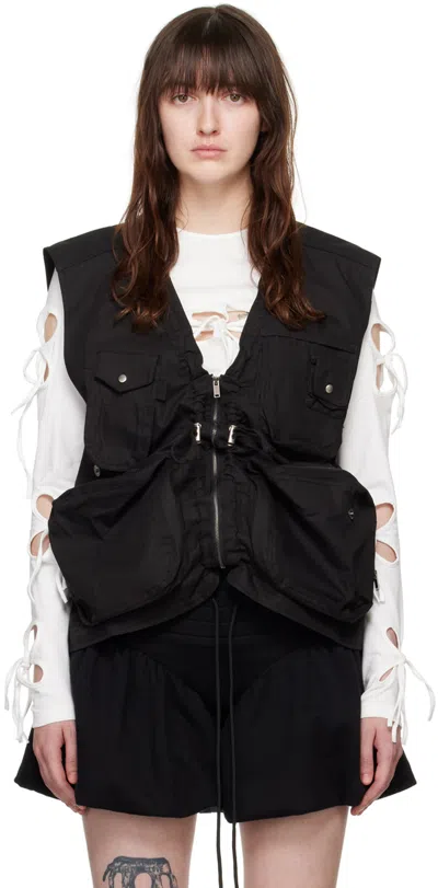 Lesugiatelier Black Drawstring Vest