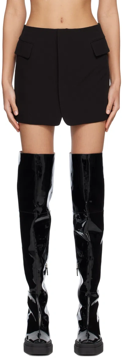 Lesugiatelier Black Tailored Miniskirt