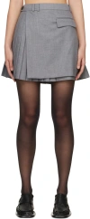 Lesugiatelier Gray Wrap Miniskirt In Grey