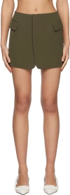 Lesugiatelier Khaki Tailored Miniskirt In Khaki