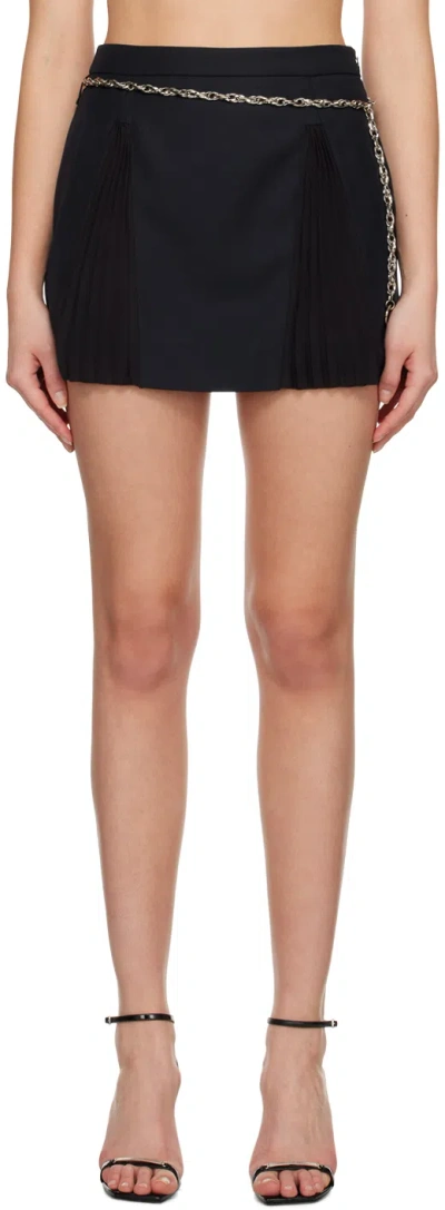 Lesugiatelier Navy Chain Miniskirt In Deep Navy