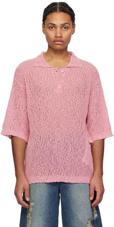 Lesugiatelier Pink Flap Pocket Polo