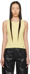 Lesugiatelier Tan Cut Out Tank Top In Yellow