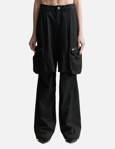 Lesugiatelier Black Layered Cargo Trousers