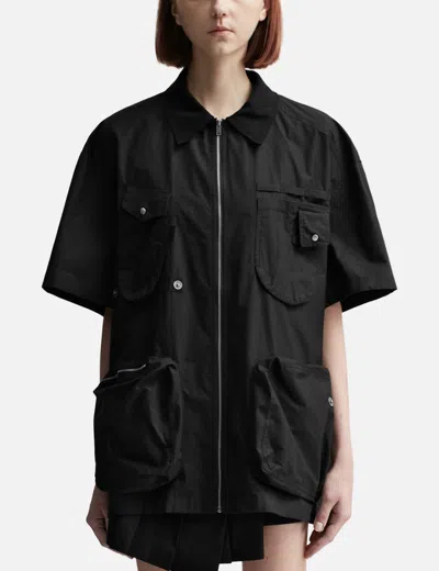 Lesugiatelier Utilitarian Pocketed Shirt In Black