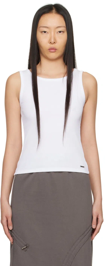 Lesugiatelier White Cut Out Tank Top