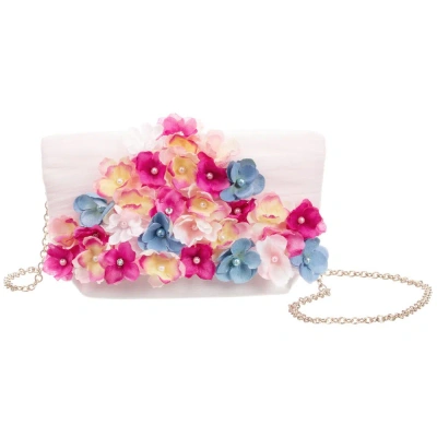 Lesy Kids' Girls Pink Tulle & Flower Bag (19cm)
