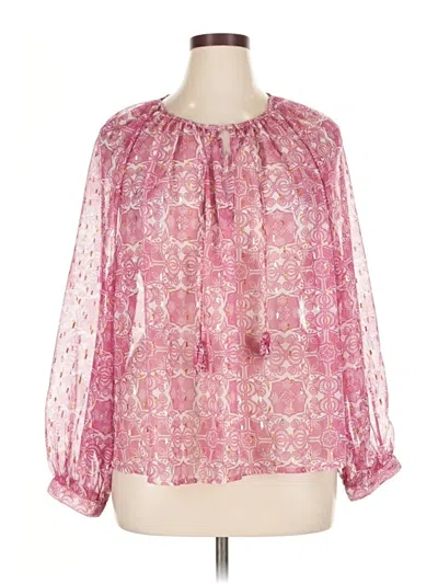 Pre-owned Let Me Be 3/4 Sleeve Blouse In Pink