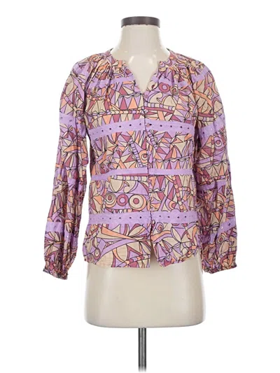 Pre-owned Let Me Be 3/4 Sleeve Blouse In Purple