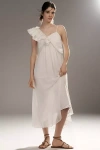 Let Me Be Asymmetrical 3d Floral Midi Dress