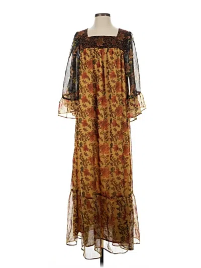 Pre-owned Let Me Be Casual Dress In Brown