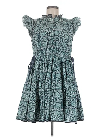 Pre-owned Let Me Be Casual Dress In Teal