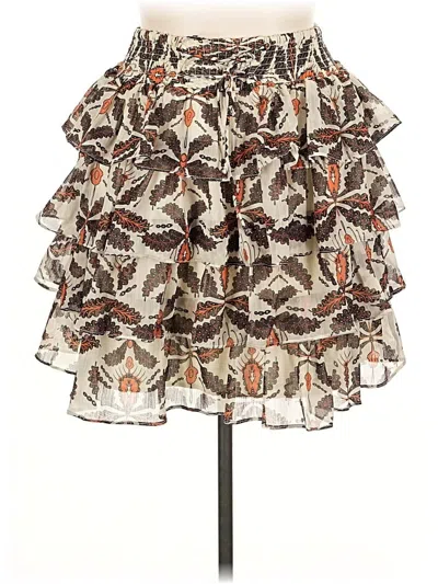 Pre-owned Let Me Be Casual Skirt In Brown