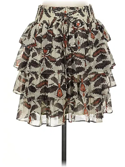 Pre-owned Let Me Be Casual Skirt In Brown