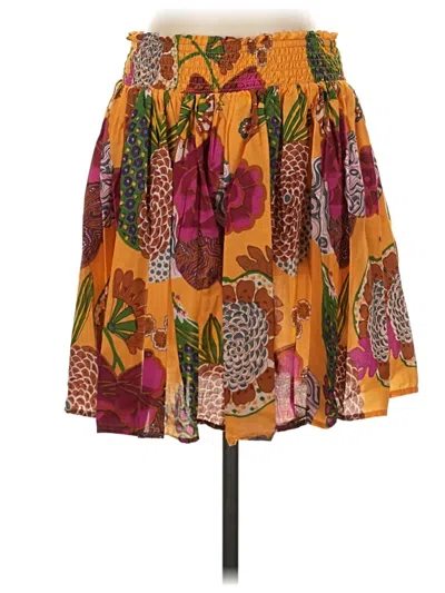 Pre-owned Let Me Be Casual Skirt In Orange