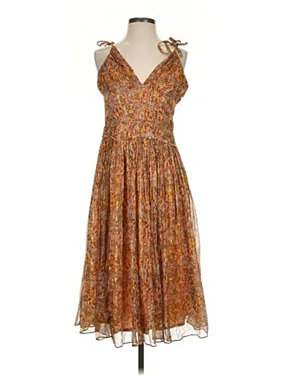 Pre-owned Let Me Be Cocktail Dress In Brown